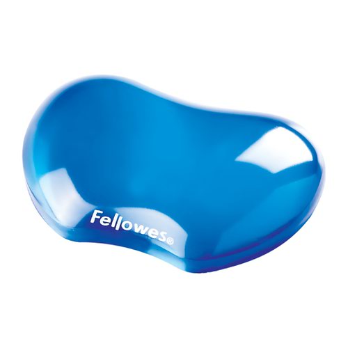 Fellowes FW91177 Crystal Gel Wrist Rest (Blue)