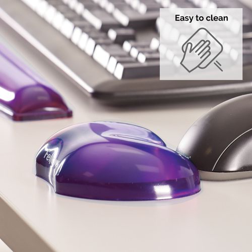 Fellowes FW91177 Crystal Gel Wrist Rest (Purple)