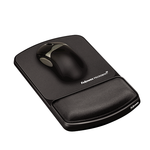 Fellowes Microban® FW9175101 Comfort Gel Wrist Rest & Mouse Pad