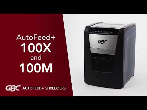 Load and play video in Gallery viewer, GBC ShredMaster 100X Cross-Cut (4x28mm)  100 Sheetd Auto Shredder
